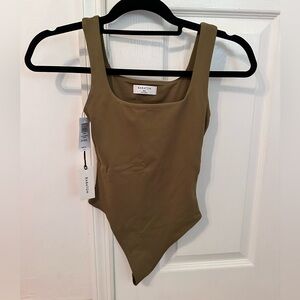 Aritzia tank contour bodysuit fen green 2XS / XXS